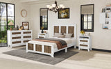 Full Farmhouse Wooden Platform Bed With Plywood Slats - Driftwood - Omega Lifestyles