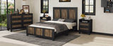 Full Farmhouse Wooden Platform Bed With Plywood Slats - Driftwood - Omega Lifestyles