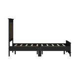 Full Farmhouse Wooden Platform Bed With Plywood Slats - Driftwood - Omega Lifestyles