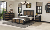 Full Farmhouse Wooden Platform Bed With Plywood Slats - Driftwood - Omega Lifestyles