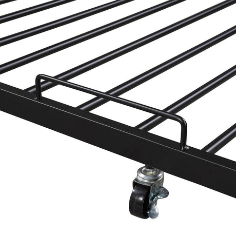 Full Metal Platform Bed Frame With Trundle USB Ports - Sleep Galleria