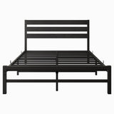 Full Metal Rustic Industrial Full Bed Frame - Driftwood - Omega Lifestyles