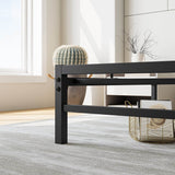 Full Metal Rustic Industrial Full Bed Frame - Driftwood - Omega Lifestyles