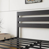Full Metal Rustic Industrial Full Bed Frame - Driftwood - Omega Lifestyles