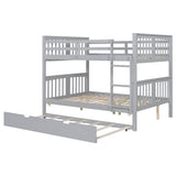 Full Over Full Bunk Bed With Twin Trundle Ladder - Sleep Galleria
