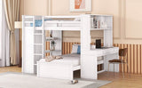 Full Over Twin Solid Wood Loft Bed With Desk - Sleep Galleria