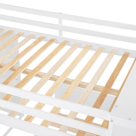 Full Over Twin Solid Wood Loft Bed With Desk - Sleep Galleria