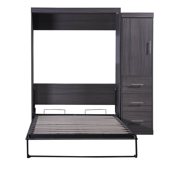 Full Size Folding Murphy Bed With Wardrobe Drawers - Omega Lifestyles