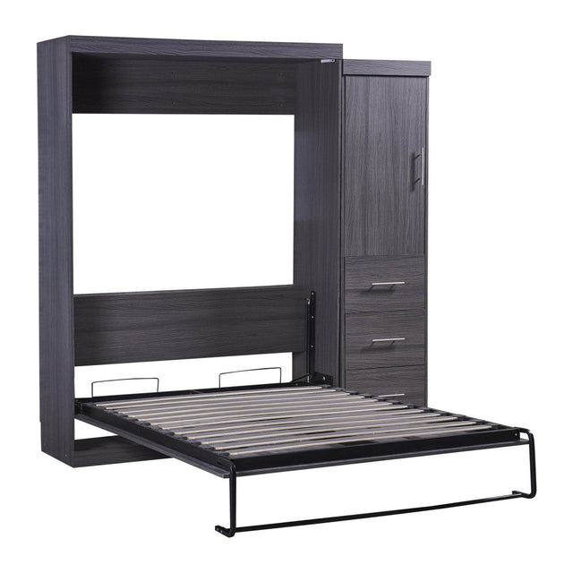 Full Size Folding Murphy Bed With Wardrobe Drawers - Omega Lifestyles