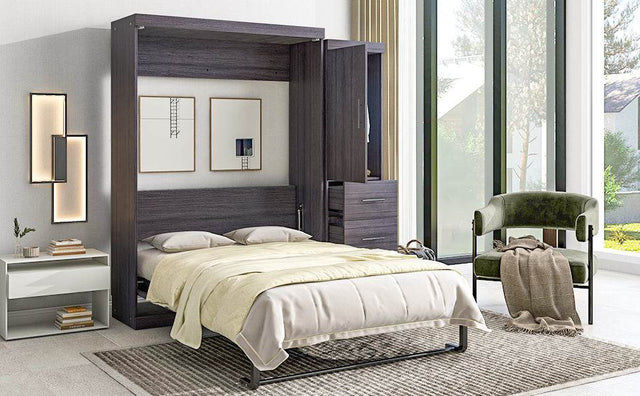 Full Size Folding Murphy Bed With Wardrobe Drawers - Omega Lifestyles