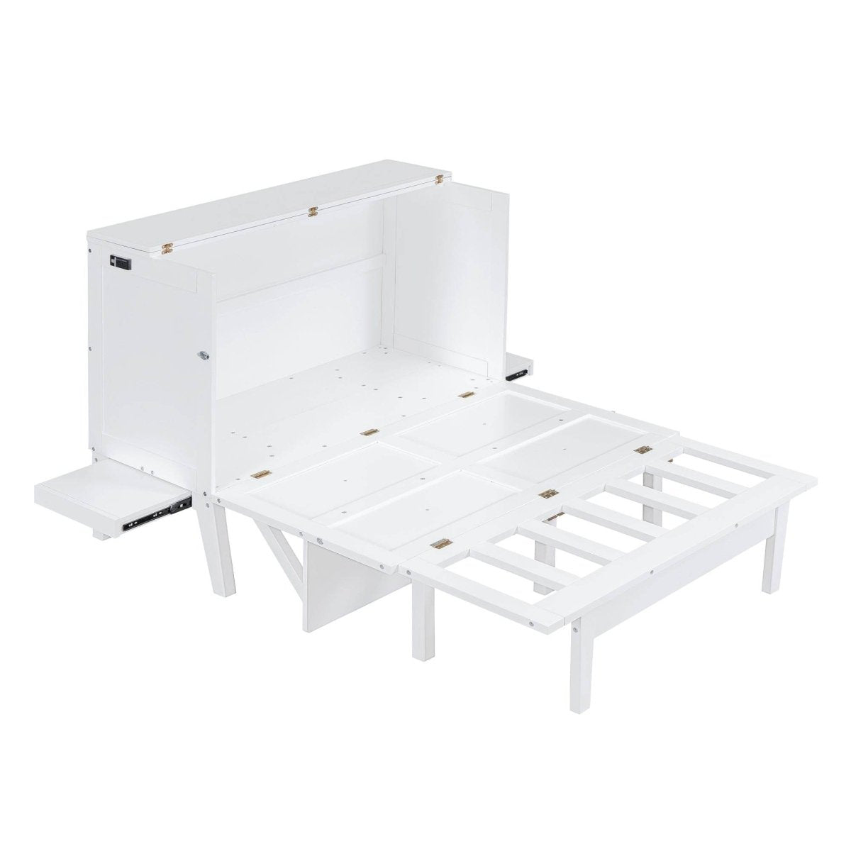 Full Size Murphy Bed With USB Port And Shelves - Sleep Galleria