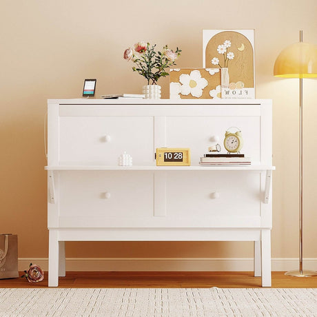 Full Size Murphy Bed With USB Port And Shelves - Sleep Galleria