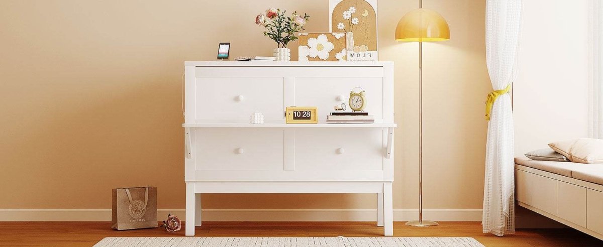 Full Size Murphy Bed With USB Port And Shelves - Sleep Galleria