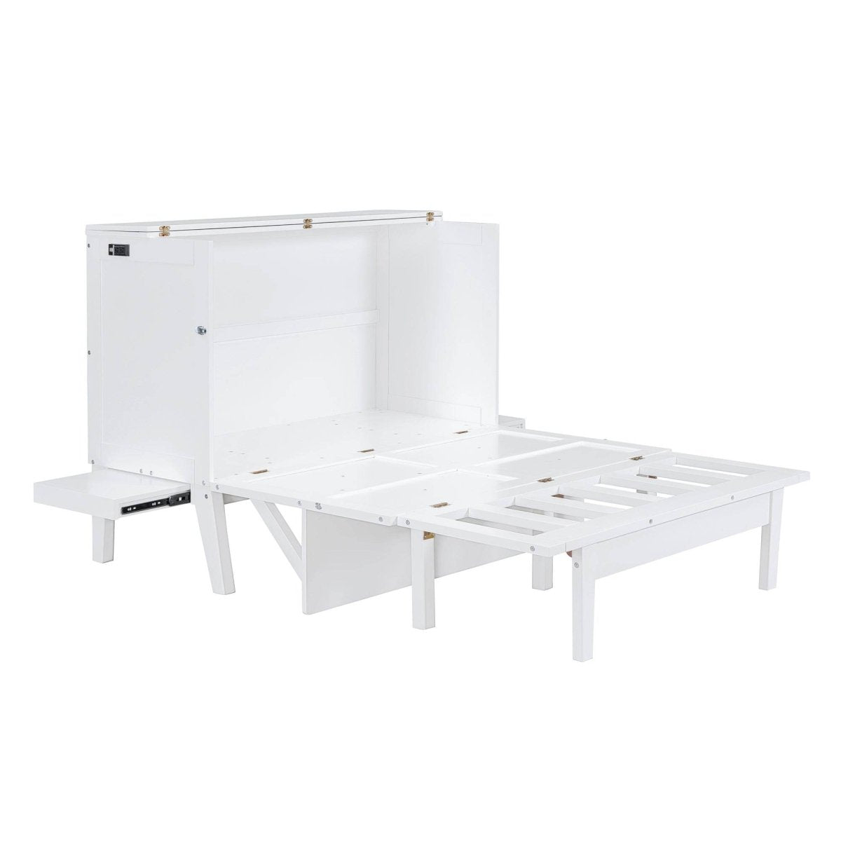 Full Size Murphy Bed With USB Port And Shelves - Sleep Galleria