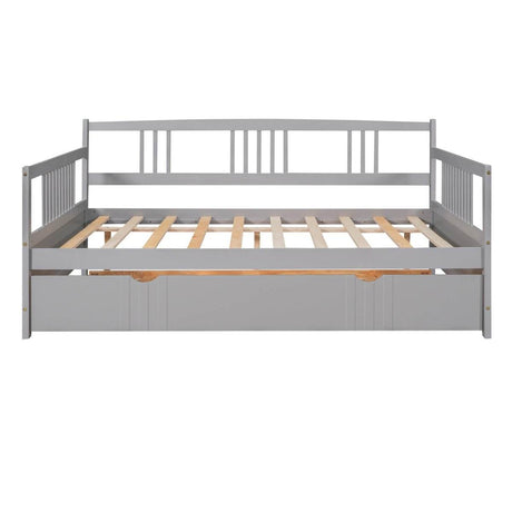 Full Size Solid Wood Daybed With Twin Trundle - Sleep Galleria