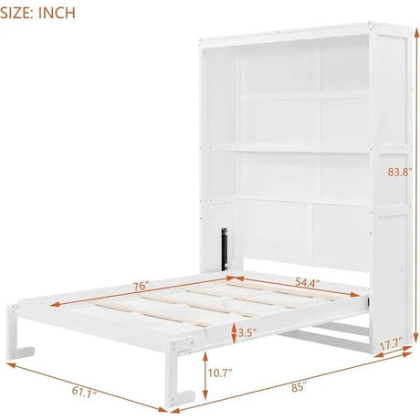 Full Size Space-Saving Murphy Bed With Storage Cabinet - Omega Lifestyles
