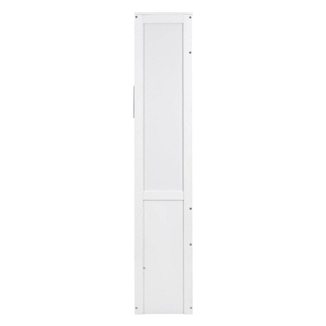 Full Size White Solid Wood Murphy Bed Wall Cabinet - Omega Lifestyles