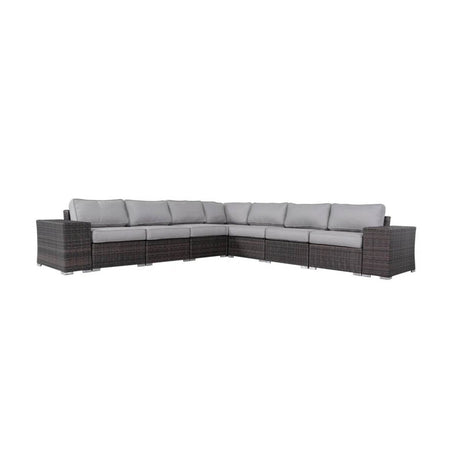 Fully Assembled Weather - Resistant Outdoor Wicker Patio Sofa - Driftwood - Omega Lifestyles