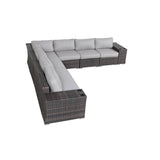 Fully Assembled Weather - Resistant Outdoor Wicker Patio Sofa - Driftwood - Omega Lifestyles