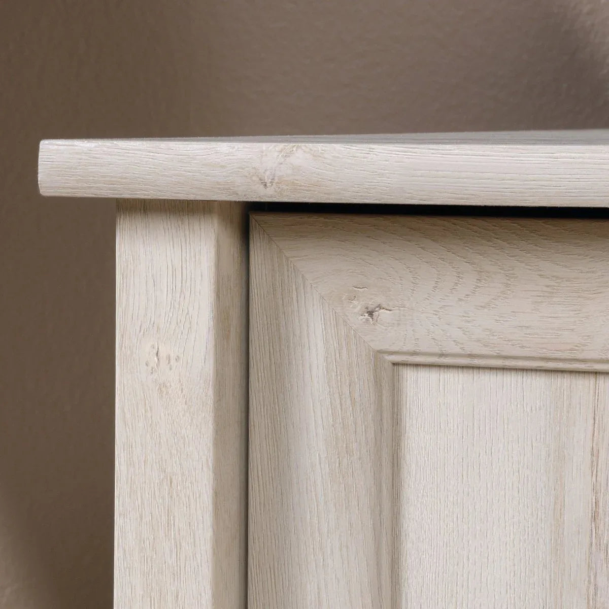 Gray Engineered Wood Coastal Computer Desk With Drawers - Omega Lifestyles