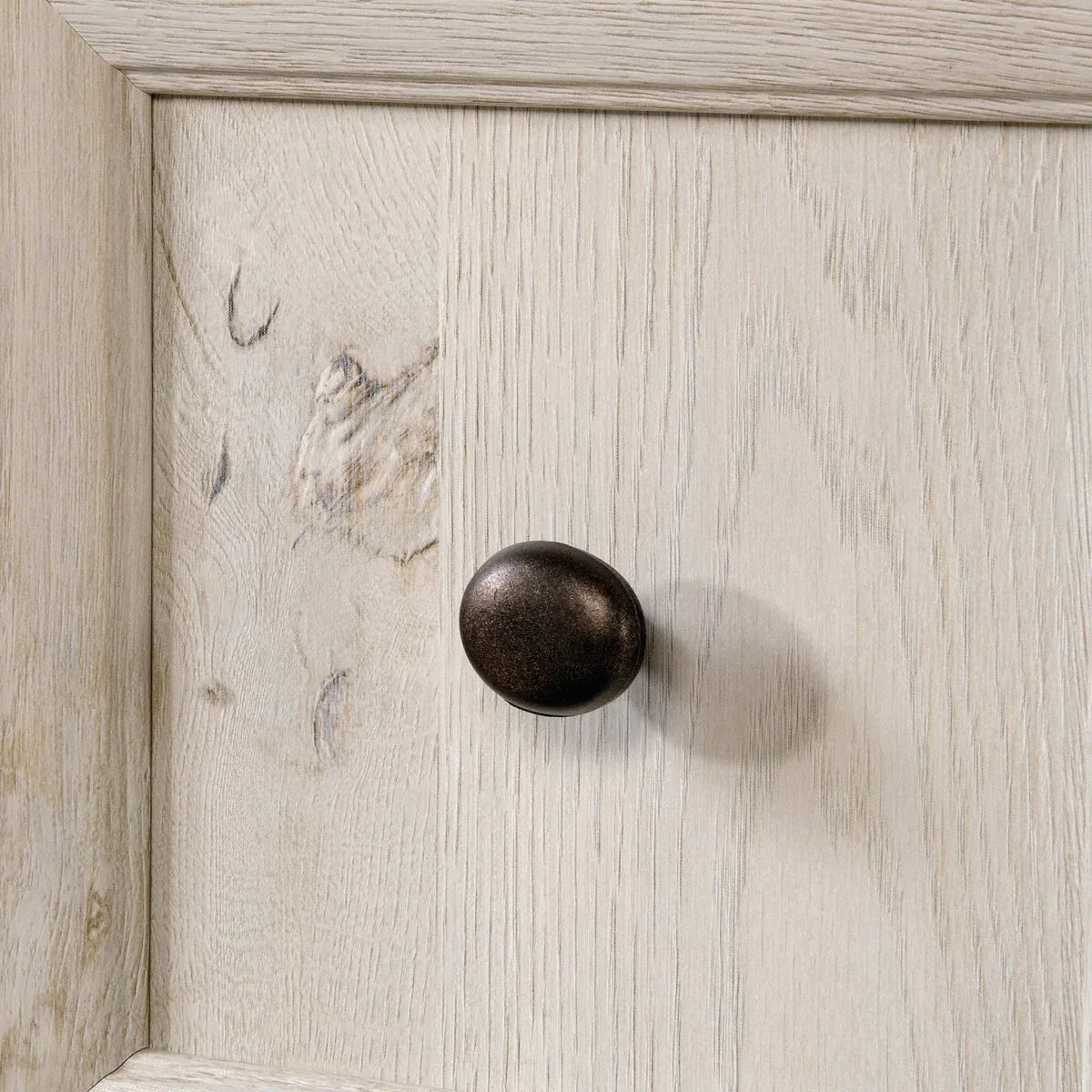 Gray Engineered Wood Coastal Computer Desk With Drawers - Omega Lifestyles