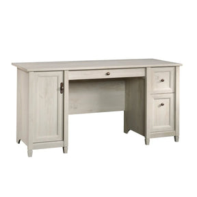 Gray Engineered Wood Coastal Computer Desk With Drawers - Omega Lifestyles
