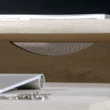 Gray Engineered Wood Coastal Computer Desk With Drawers - Omega Lifestyles