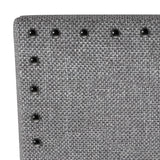 Gray Upholstered Engineered Wood Transitional Bench With Back - Driftwood - Omega Lifestyles