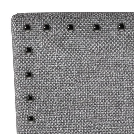 Gray Upholstered Engineered Wood Transitional Bench With Back - Driftwood - Omega Lifestyles