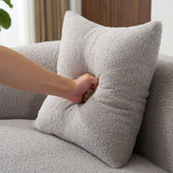 Grey Curved Soft Foam Spring Loveseat With Pillows - Omega Lifestyles