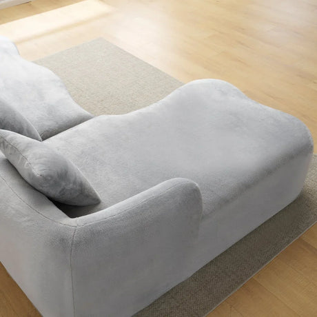 Grey Modular L-Shape Sectional Sofa With Curved Chaise - Omega Lifestyles