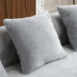 Grey Modular L-Shape Sectional Sofa With Curved Chaise - Omega Lifestyles