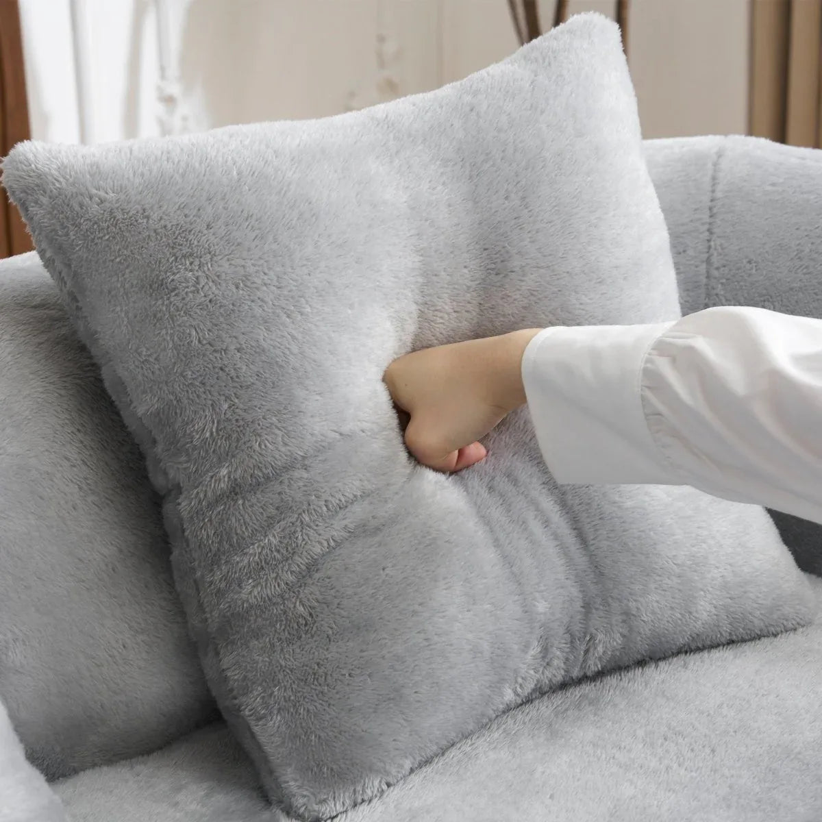 Grey Modular L-Shape Sectional Sofa With Curved Chaise - Omega Lifestyles