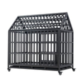 Heavy Duty Carbon Steel Roof Dog Crate Cage - Omega Lifestyles