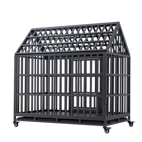 Heavy Duty Carbon Steel Roof Dog Crate Cage - Omega Lifestyles