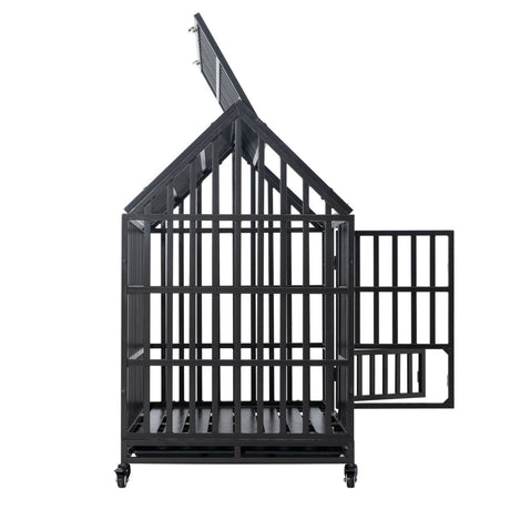 Heavy Duty Carbon Steel Roof Dog Crate Cage - Omega Lifestyles