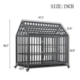 Heavy Duty Carbon Steel Roof Dog Crate Cage - Omega Lifestyles