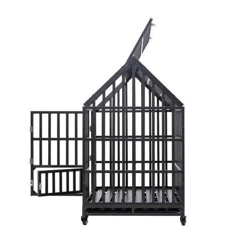 Heavy Duty Carbon Steel Roof Dog Crate Cage - Omega Lifestyles