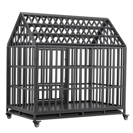 Heavy Duty Carbon Steel Roof Dog Crate Cage - Omega Lifestyles