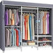Heavy Duty Covered Metal Clothing Rack With Cover - Sleep Galleria