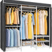 Heavy Duty Covered Metal Clothing Rack With Cover - Sleep Galleria