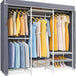 Heavy Duty Covered Metal Clothing Rack With Cover - Sleep Galleria