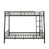 Heavy Duty Full Over Queen Metal Bunk Bed Frame - Driftwood - Omega Lifestyles