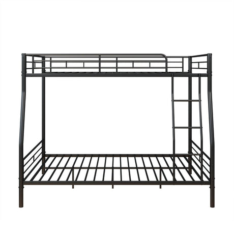 Heavy Duty Full Over Queen Metal Bunk Bed Frame - Driftwood - Omega Lifestyles