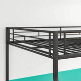 Heavy Duty Full Over Queen Metal Bunk Bed Frame - Driftwood - Omega Lifestyles