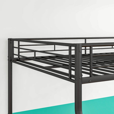 Heavy Duty Full Over Queen Metal Bunk Bed Frame - Driftwood - Omega Lifestyles