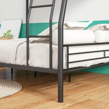 Heavy Duty Full Over Queen Metal Bunk Bed Frame - Driftwood - Omega Lifestyles