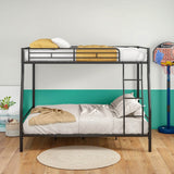Heavy Duty Full Over Queen Metal Bunk Bed Frame - Driftwood - Omega Lifestyles