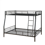 Heavy Duty Full Over Queen Metal Bunk Bed Frame - Driftwood - Omega Lifestyles