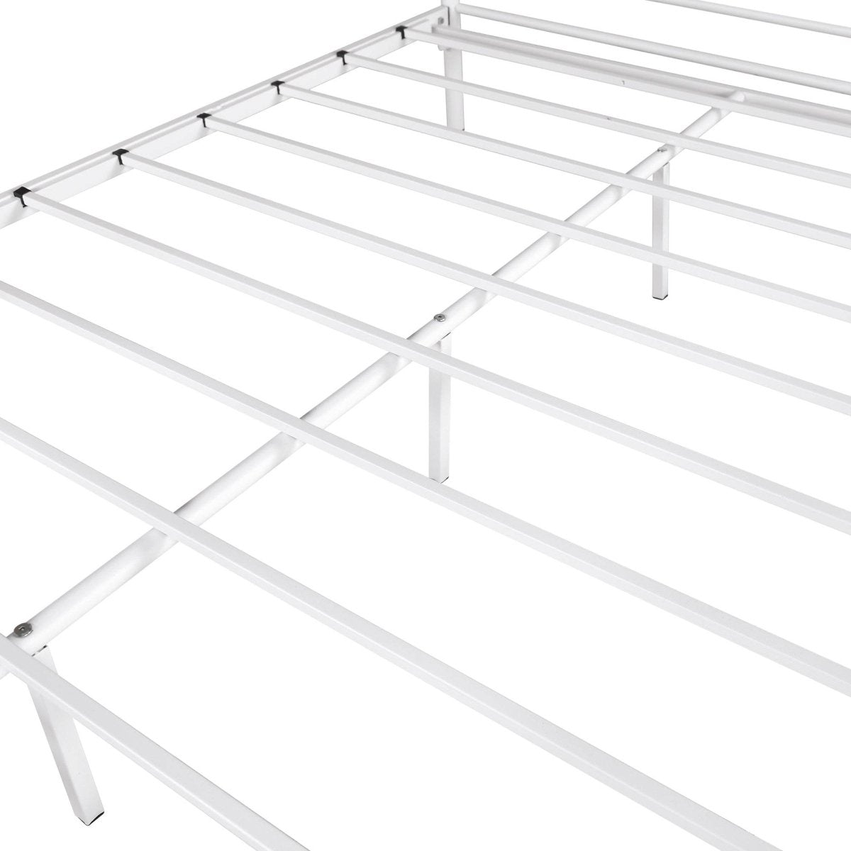 Heavy Duty Twin - Over - Full Metal Bunk Bed Frame - Driftwood - Omega Lifestyles